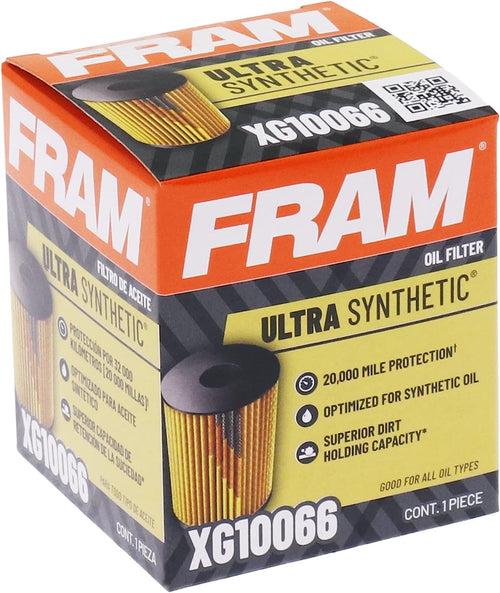 Ultra Synthetic Automotive Replacement Oil Filter, Designed for Synthetic Oil Changes Lasting up to 20K Miles, XG10066 with Suregrip (Pack of 1)