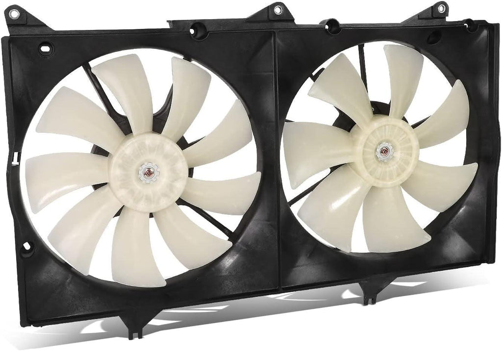 OEM-RF-1082 Factory Style Dual Radiator Cooling Fan Assembly Compatible with 02-03 ES300 / 04-08 Solara V6