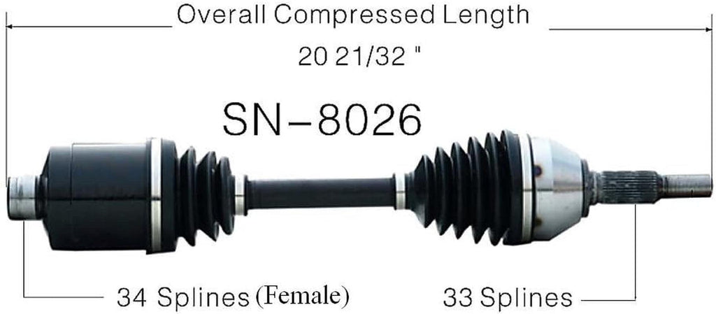 SN-8026 CV Axle Shaft