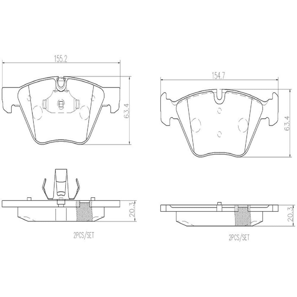 Brembo Front Disc Brake Pad Set for BMW (P06036N)