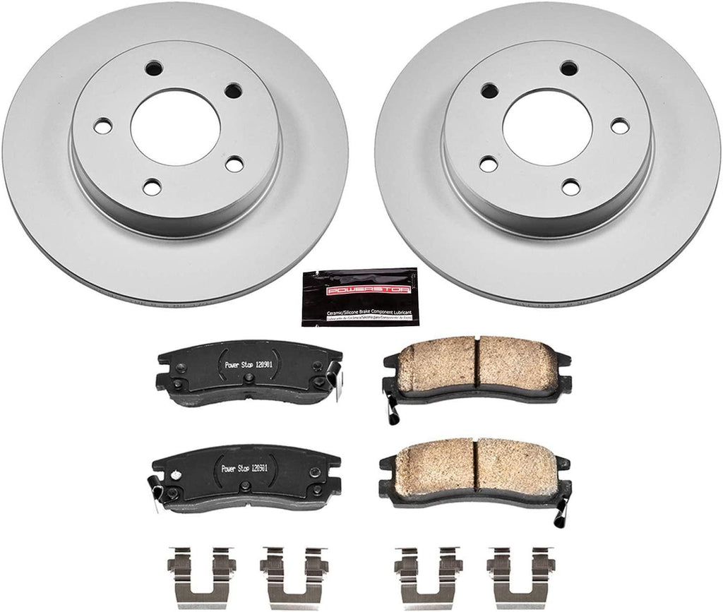 CRK1526 Coated Brake Rotor & Ceramic Brake Pads- Rear