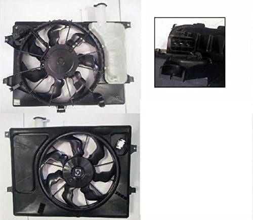 Dual Radiator and Condenser Fan Assembly Compatible with 2011-2012 Hyundai Elantra