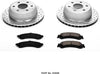K2046 Rear Z23 Carbon Fiber Brake Pads with Drilled & Slotted Brake Rotors Kit