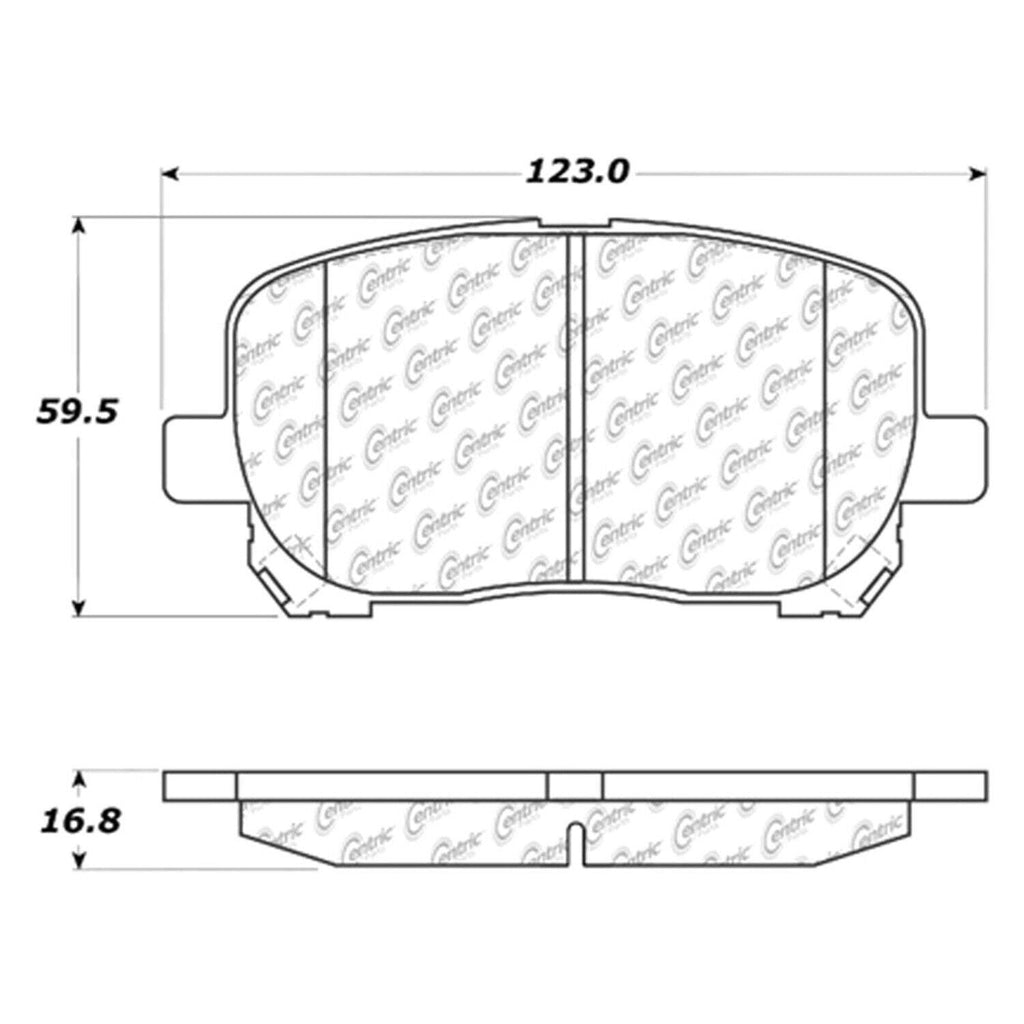 Centric Front Disc Brake Pad for Vibe, Corolla, Matrix (103.09230)