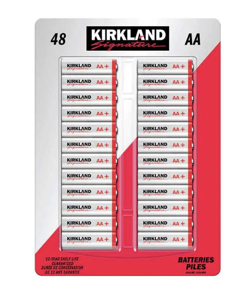Kirkland Signature Alkaline AA Batteries, 48-Count