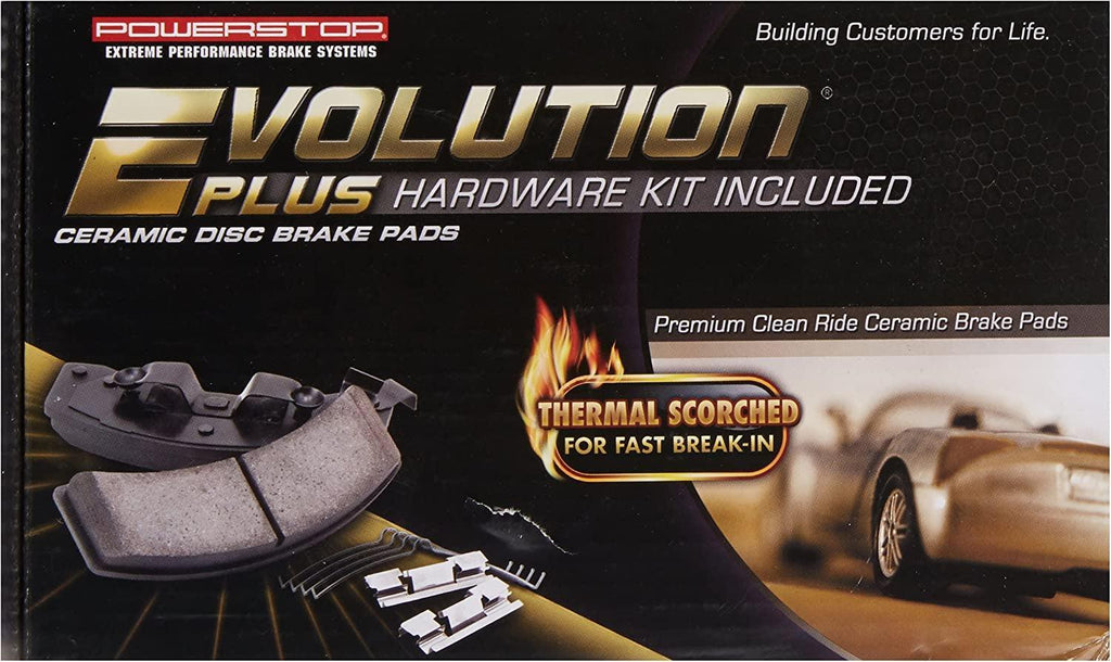 17-536, Z17 Rear Ceramic Brake Pads with Hardware