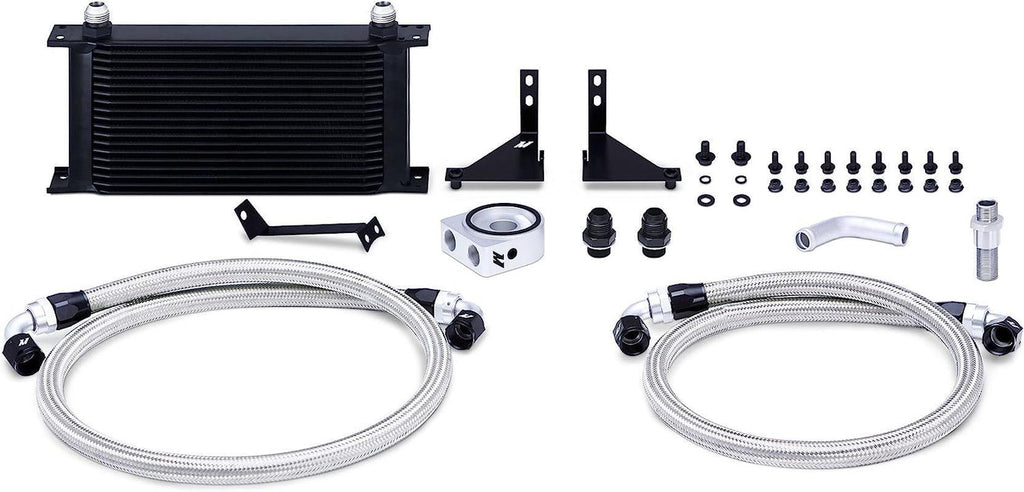 MMOC-FIST-14BK Oil Cooler Kit Non-Low Temp Thermostatic Compatible with Ford Fiesta ST 2014+ Black