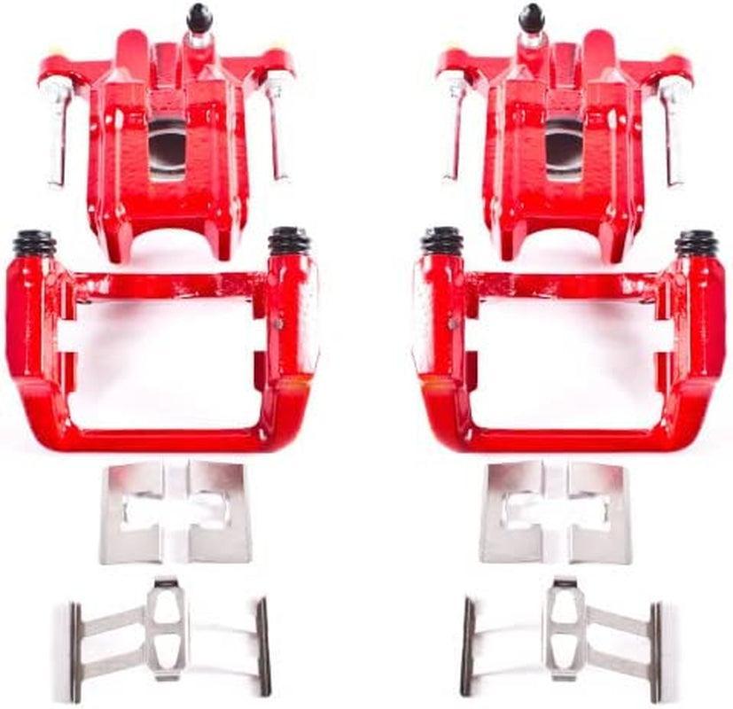 Rear S2588 Pair of High-Temp Red Powder Coated Calipers