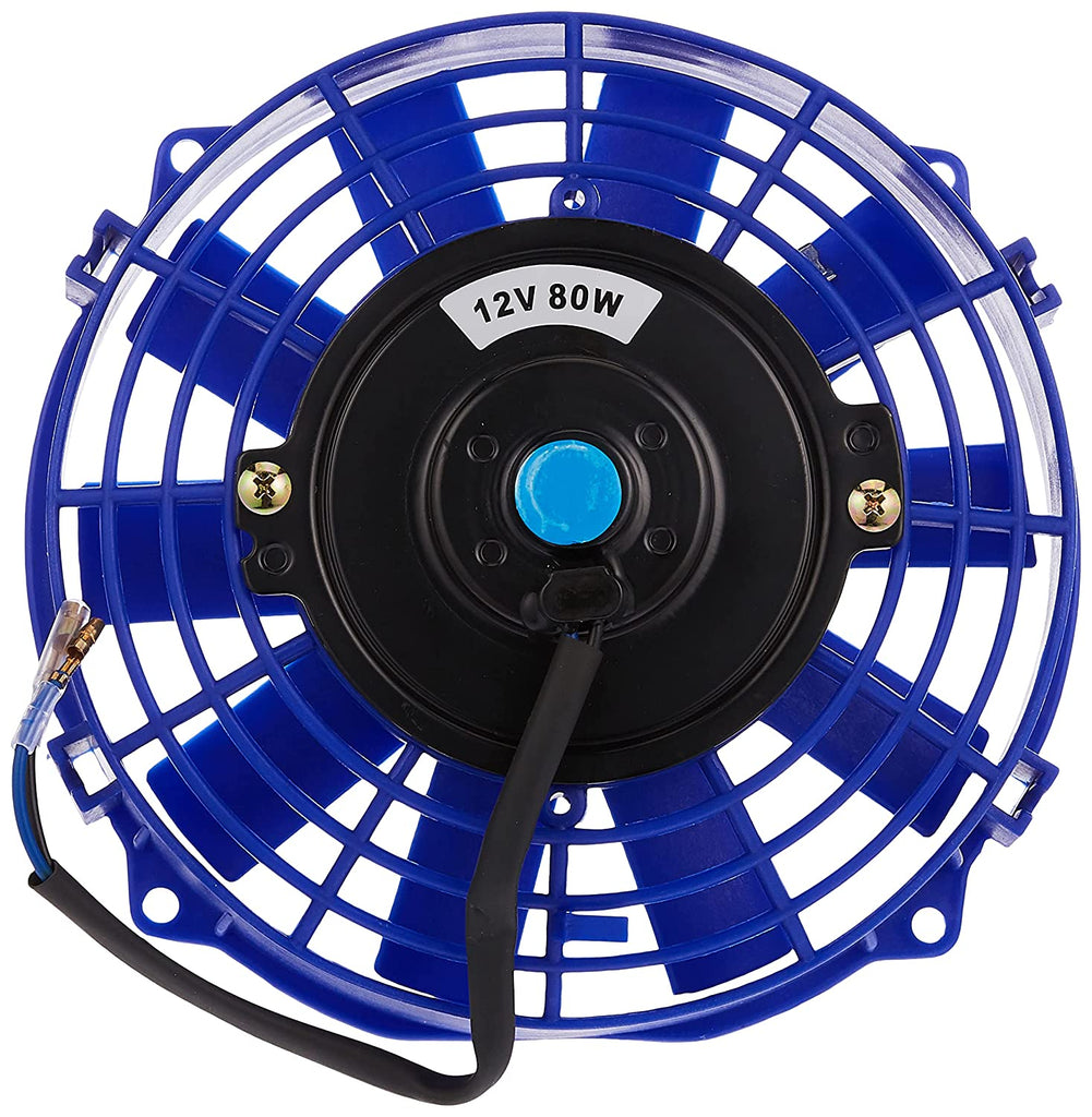 12" High Performace Electric Cooling Slim Radiator Fan W/Mounting Kit (Black)