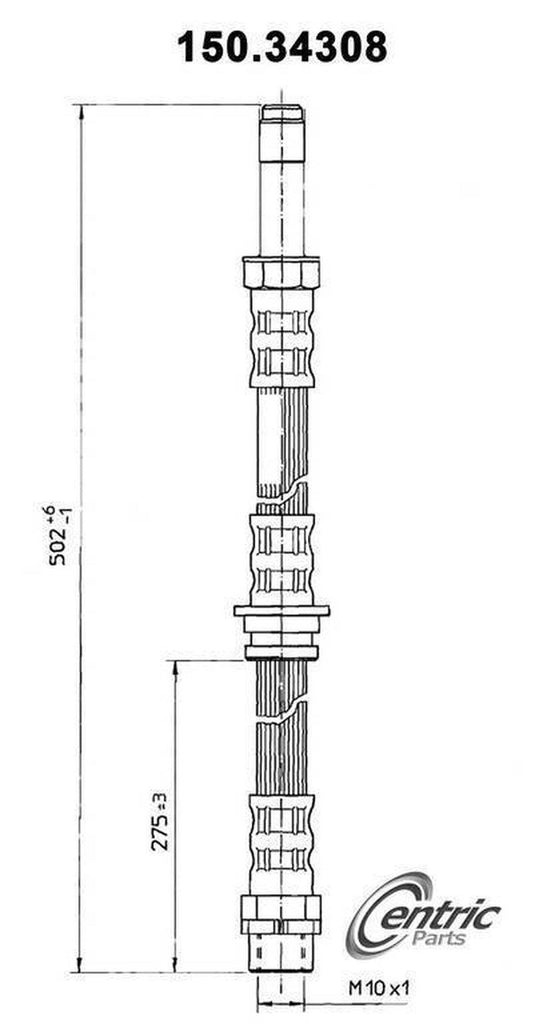 Centric Brake Hydraulic Hose for BMW 150.34308