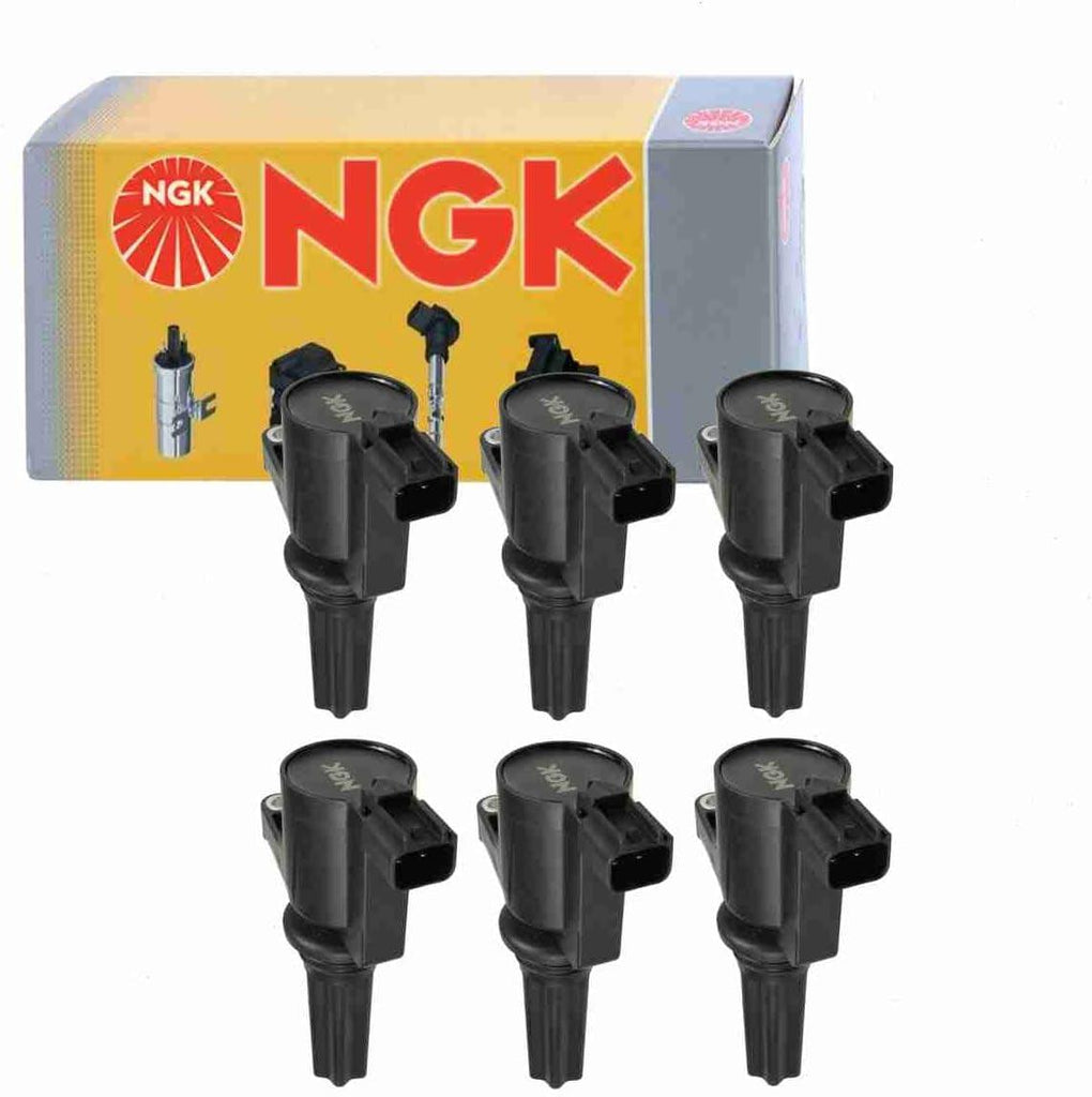 6 Pc NGK Ignition Coils Compatible with Jaguar S-Type 3.0L V6 2000-2003