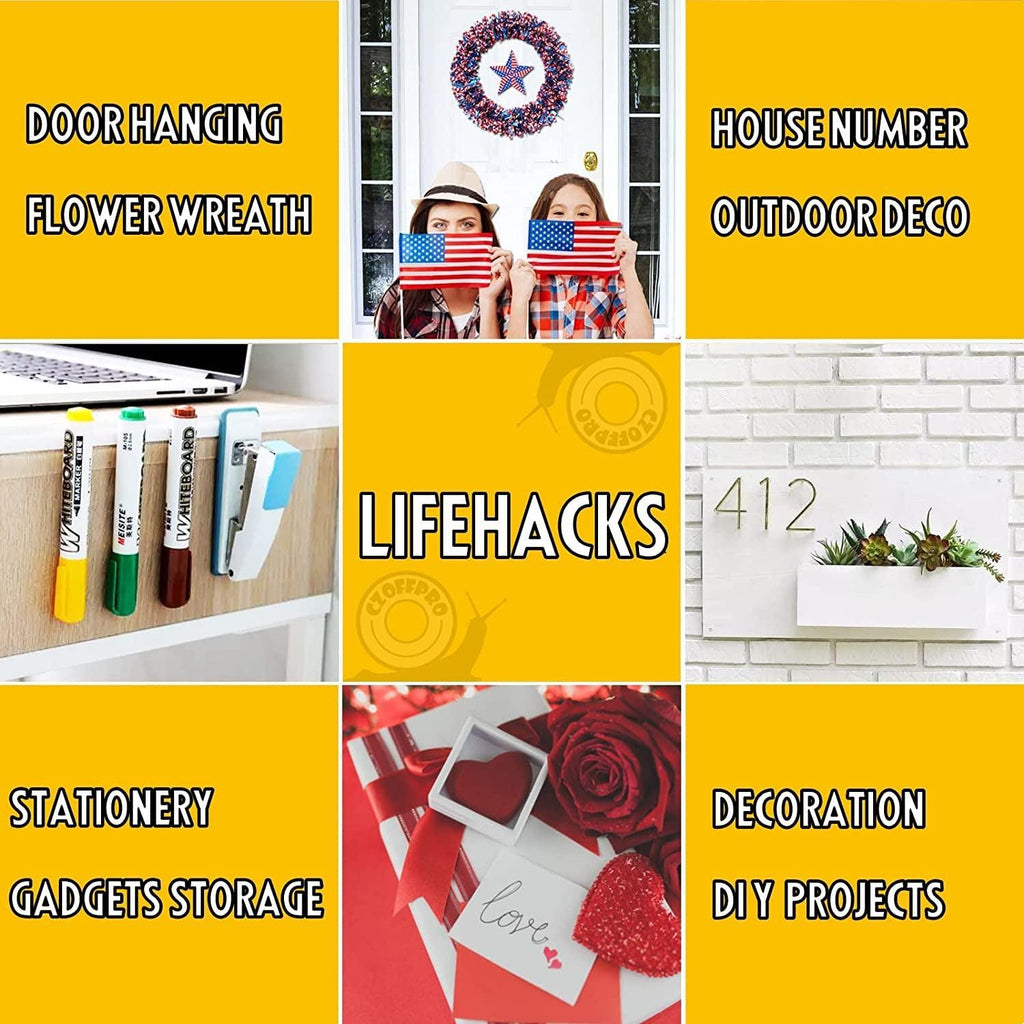 Double Sided Tape, Double-Sided Mounting Tape Nano Adhesive Tape Two Sided Tape, Transparent Double Stick Strips Wall Tape Poster Tape 1.18" X 10FT, 12-Pack