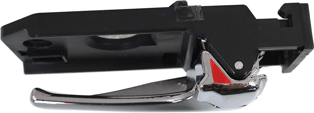 Interior Door Handles Compatible with Set of 2 Front Left and Right Side Plastic Chrome W/Door Lock Button