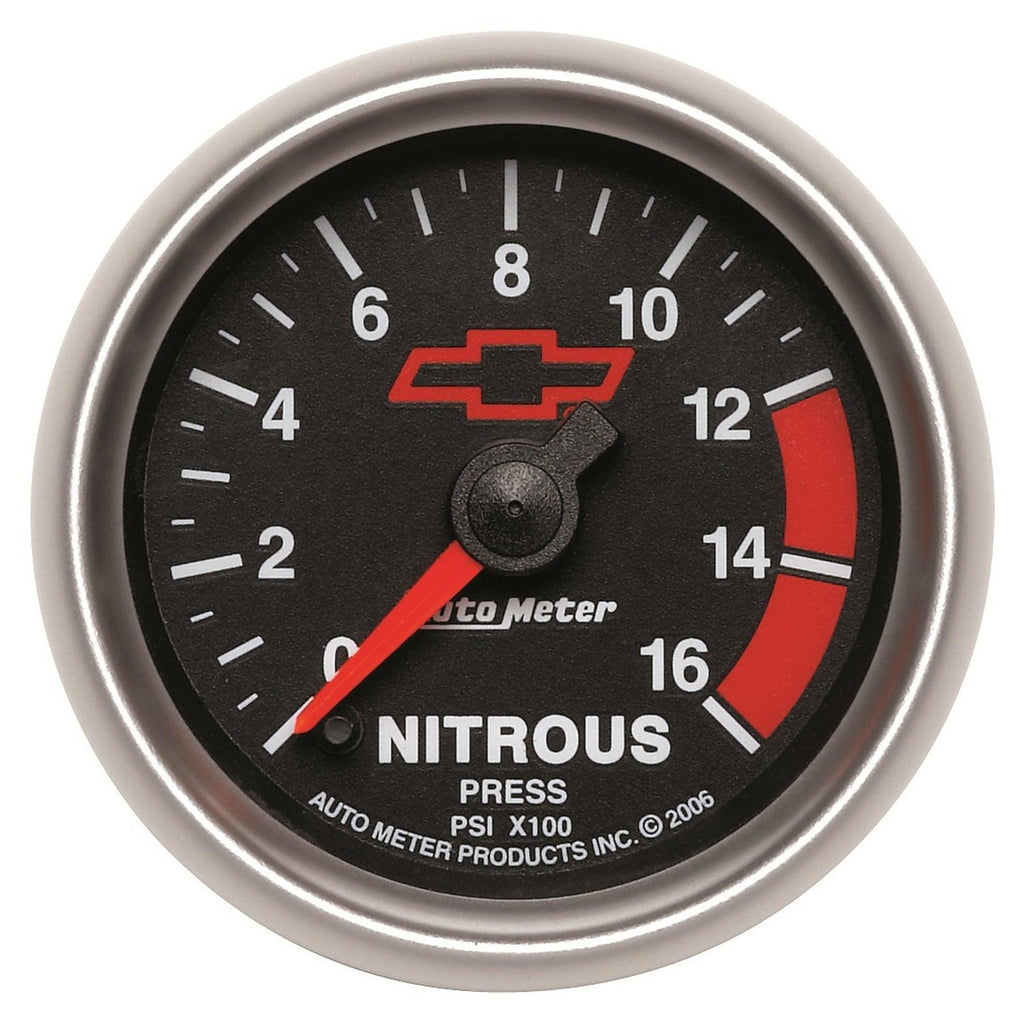 2-1/16 in. NITROUS PRESSURE 0-1600 PSI GM BLACK - greatparts