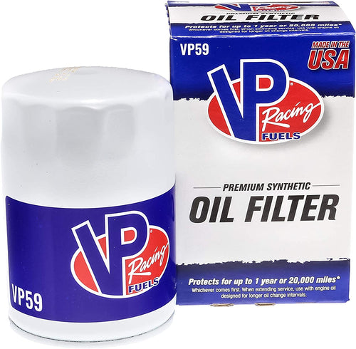 VP Racing 20,000 Mile Premium Full Synthetic Oil Filter, VP59, Fits Buick, Cadillac, Chevrolet, GM, Hummer, Isuzu, Jeep, Oldsmobile, Pontiac and Subaru