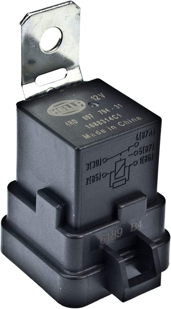 HELLA 007794311 12V 20/40 Amp SPDT RES Relay with Weatherproof Bracket, Multi