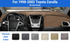 Dashboard Dash Mat Cover for 1998-2002 Toyota Corolla (Brushed Suede)