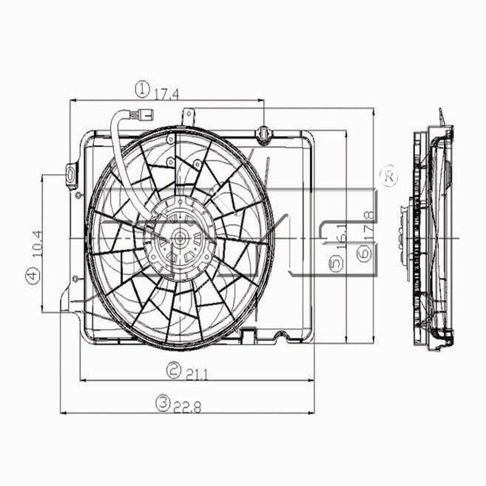 620640 Radiator & Condenser Cooling Fan Assembly New with Warranty