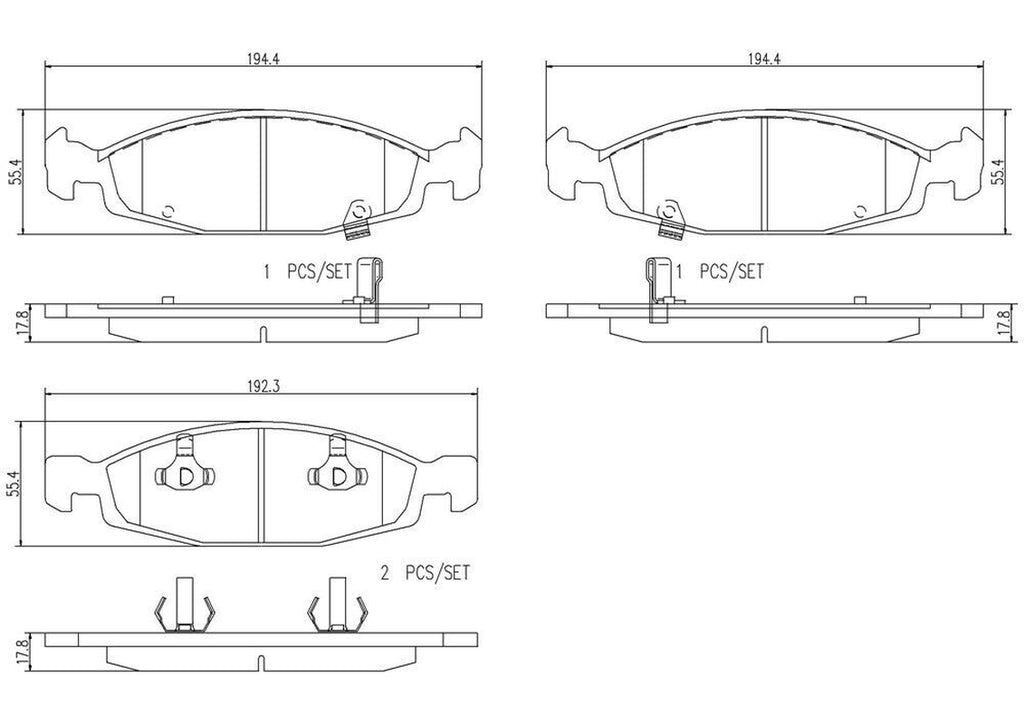 Brembo Front Disc Brake Pad Set for 1999-2002 Grand Cherokee (P37005N)