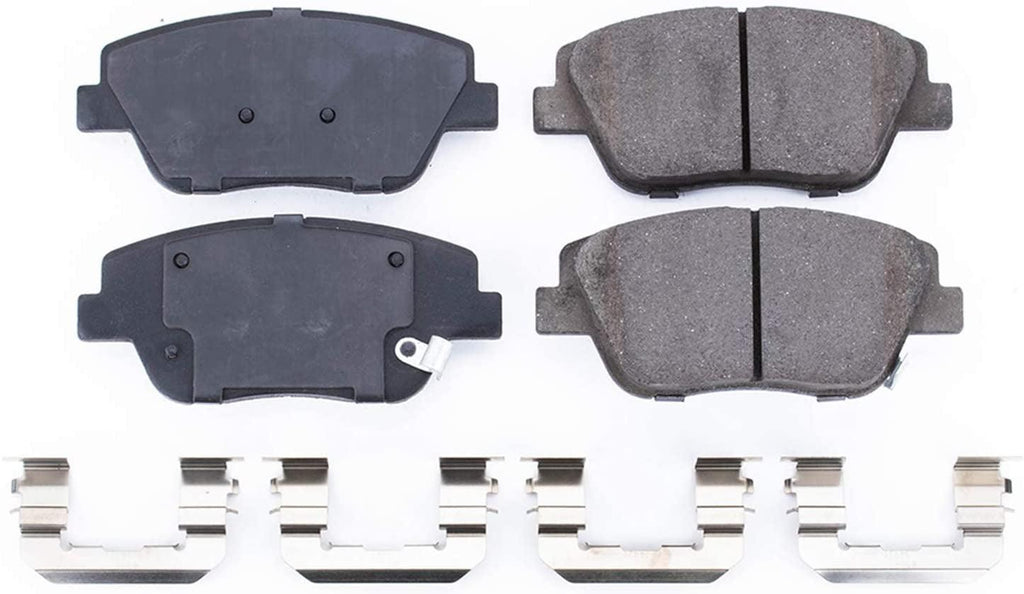 17-1444, Z17 Front Ceramic Brake Pads with Hardware