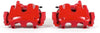 Front S5296 Pair of High-Temp Red Powder Coated Calipers