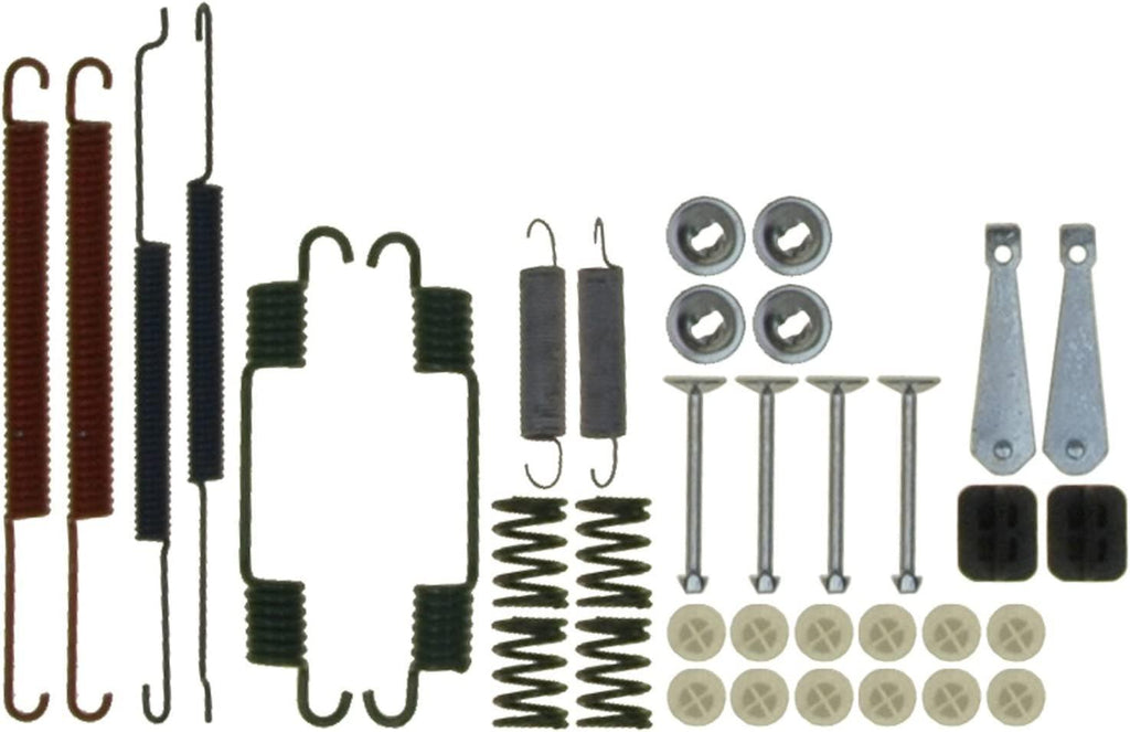 Professional 18K17478 Rear Drum Brake Hardware Kit with Springs, Pins, Retainers, and Covers