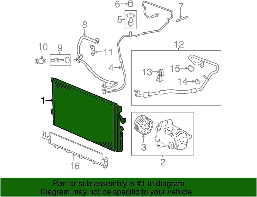 Genuine  20889194 Air Conditioning Condenser