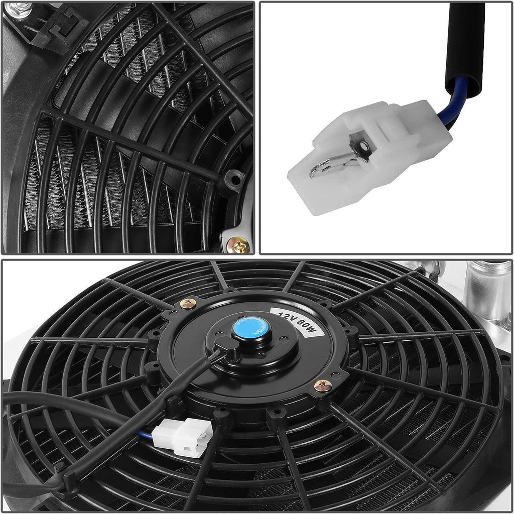 RA+FS-HC92-42-AT-2 2-Row Radiator with 12V Fan Shroud Compatible with 92-00 Civic / 93-97 Del Sol / 94-01 Integra at MT