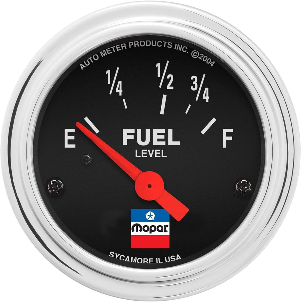 AUTO METER Fuel Level, 2-1/16", 73 E/8-12 F, Elec, Mopar Classic