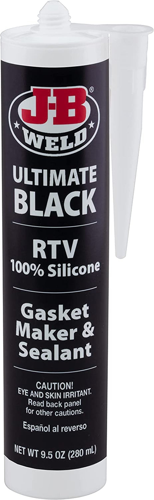 J-B Weld 32929 Ultimate Black RTV Silicone Gasket Maker and Sealant - 9.5 Oz.