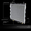 OEM-RA-2677 Factory Style Aluminum Cooling Radiator Compatible with 03-09 PT Cruiser Turbo AT, 20-1/2" W X 18-3/16" H X 1" D, 1-3/8" Inlet / 1-5/16" Outlet