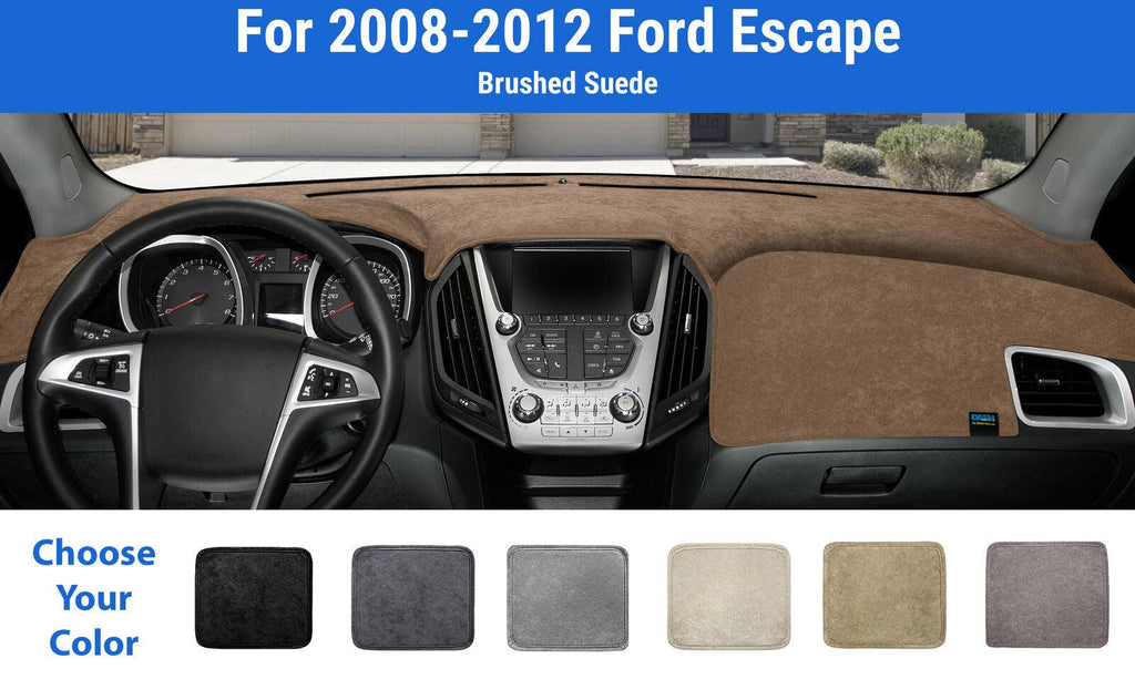 Dashboard Dash Mat Cover for 2008-2012 Ford Escape (Brushed Suede)