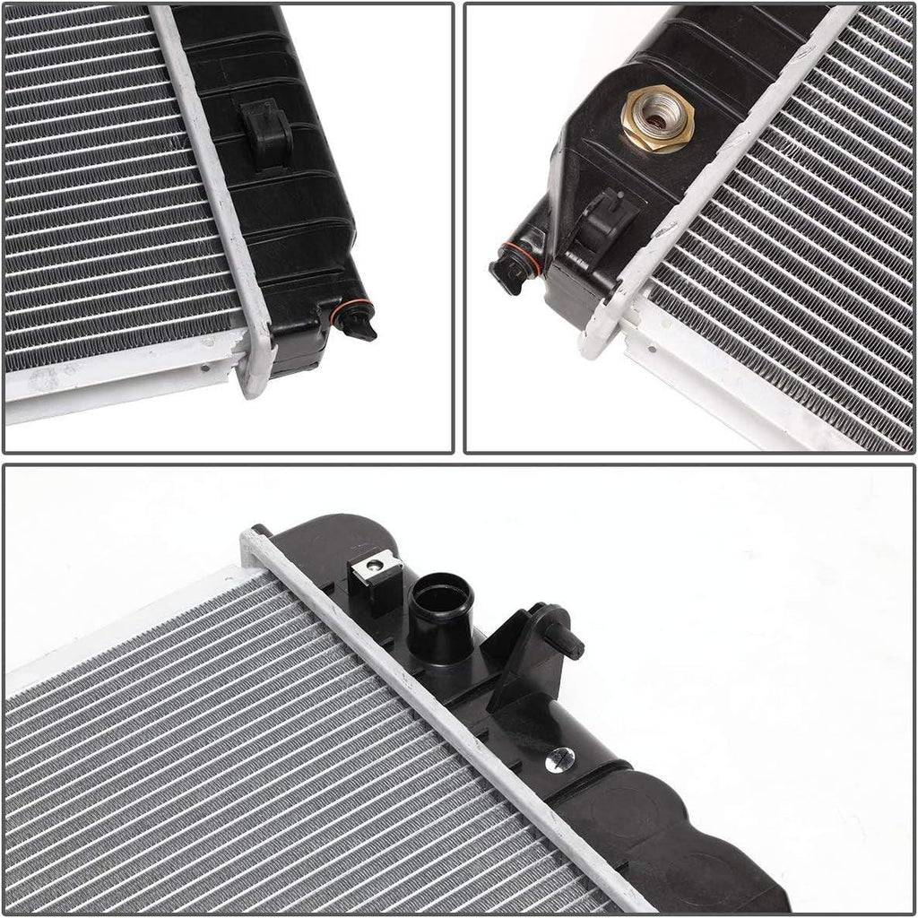 OEM-RA-2491 2491 Aluminum Radiator Compatible with 01-05 Deville 4.6 AT,30-1/2" W X 15-5/16" H X 1" D,1-5/16" Inlet / 1-9/16" Outlet