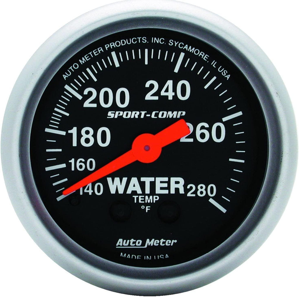 3331 Sport-Comp Mechanical Water Temperature Gauge, 2 1/16"