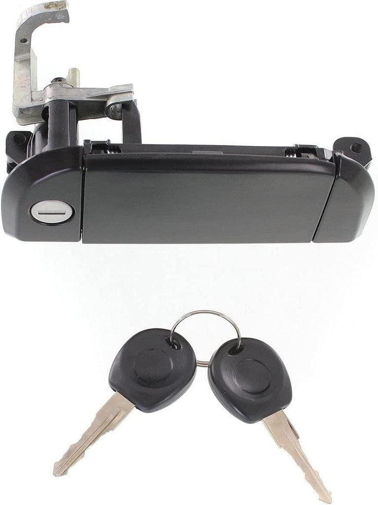 Front Exterior Door Handle Compatible with 1992-1997, 1999-2003 Volkswagen Eurovan Zinc Smooth, Metal, with Key Set, Set of 2, Driver and Passenger Side