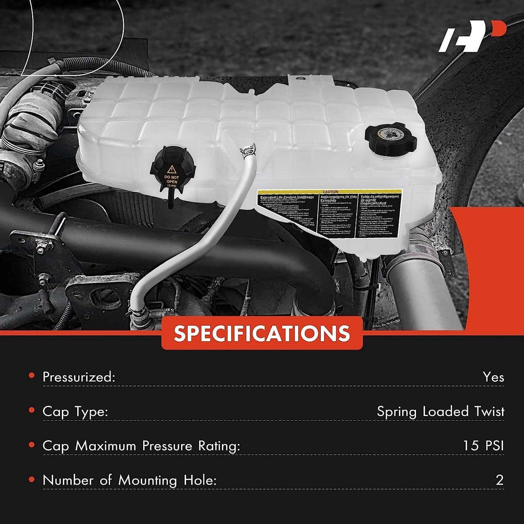 A-Premium Coolant Overflow Reservoir Bottle Tank Compatible with Kenworth W900, T800, T660, T600; and Peterbilt 389, 388, 386, 385, 384, 382, 377, 367, 365, 348; Replaces N5346001, T1673008, 603-5403