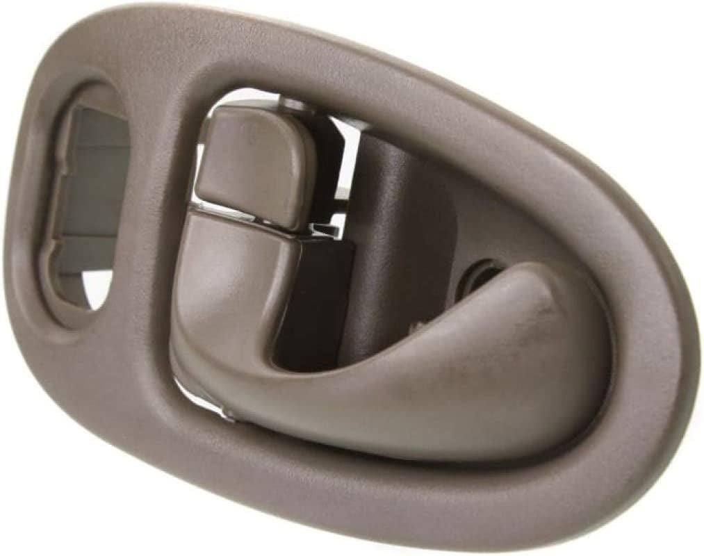 for Saturn Vue Interior Door Handle Front, Driver Side Beige (2002-2005) | with Door Lock Button| Trim: Base/Red Line