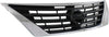 Grille Assembly for NISSAN VERSA 12-14 Textured Gray W/Chrome Trim Sedan