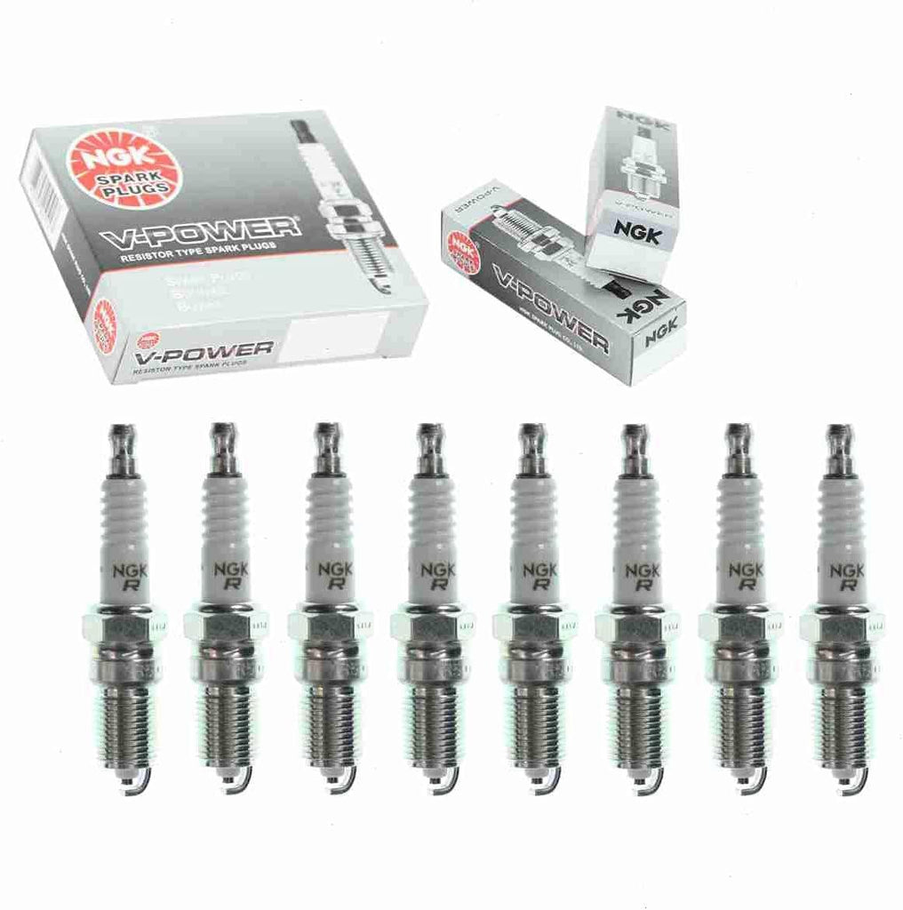 8 Pc NGK V-Power Spark Plugs Compatible with GMC Savana 2500 4.8L 5.3L 5.7L 6.0L V8 1998-2017