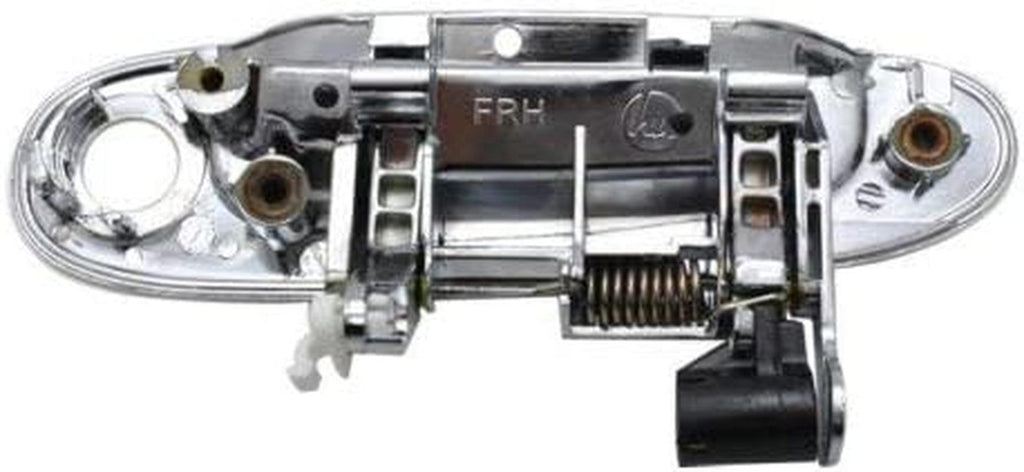 Exterior Door Handles Set of 2 Front Left and Right Side Plastic Chrome W/Keyhole Compatible with Toyota Echo