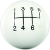 1630016 White 6-Speed Classic Shifter Knob