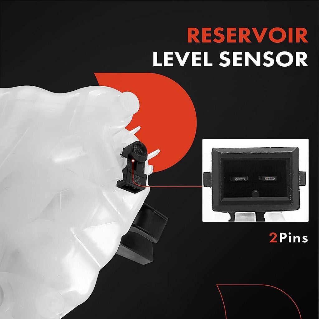 A-Premium Coolant Recovery Overflow Reservoir Tank (With Cap and Sensor) Compatible with Jaguar XJ 2010-2018, XJR 2014-2017 5.0L, Sedan, Replace for AW93-8A080-AD, AW938A080AD