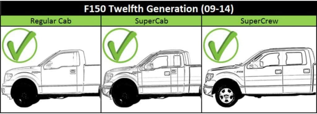 for Ford F-150 Exterior Door Handle Front, Passenger Side Black (2004-2014) | Trim:All Submodels | FO1311128 | 5L3Z1522405CAA