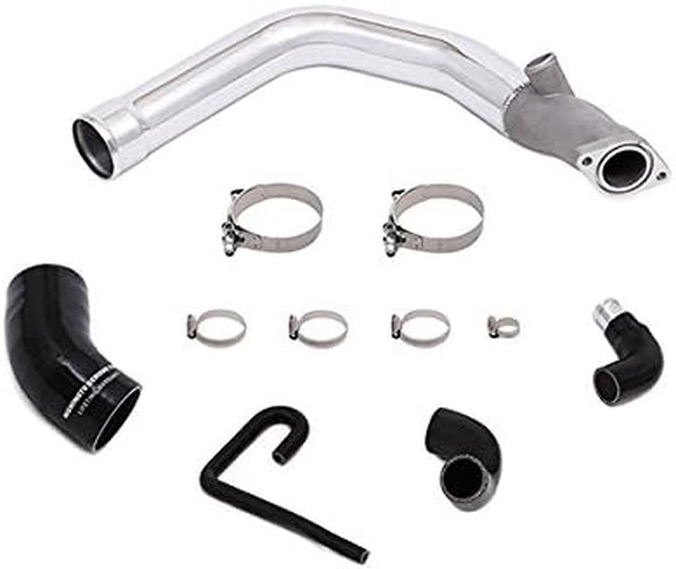 MMTMIC-WRX-15PSL Top-Mount Intercooler Kit Compatible with Subaru WRX 2015-2021 Silver Cooler, Polished Hose