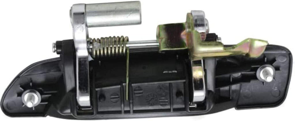 For Honda Civic Exterior Door Handle Rear, Passenger Side Smooth Black Bezel with Chrome Lever 2001-2005 | Trim:All Submodels