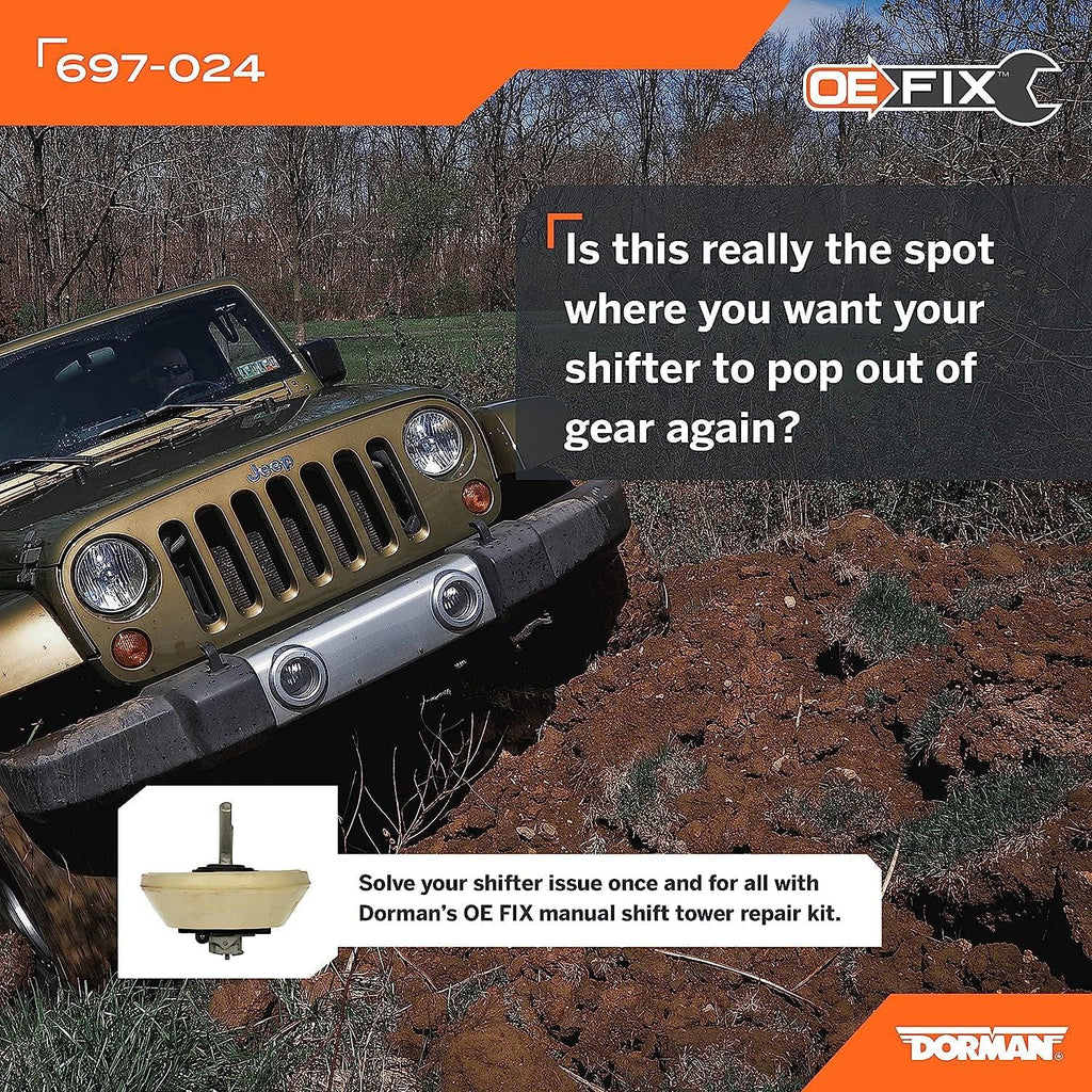 Dorman 697-024 Manual Trans Shift Tower Kit Compatible with Select Jeep Models (OE FIX)