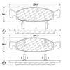Centric Front Disc Brake Pad for 1999-2002 Grand Cherokee (102.07900)