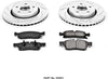 K5951 Front Z23 Carbon Fiber Brake Pads with Drilled & Slotted Brake Rotors Kit
