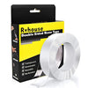 Rvhouse Double Sided Tape Transparent Nano Mounting Tape Removable Tough Sticky Adhesive for Carpet Picture Poster Office Home RV Decoration 1 Pack