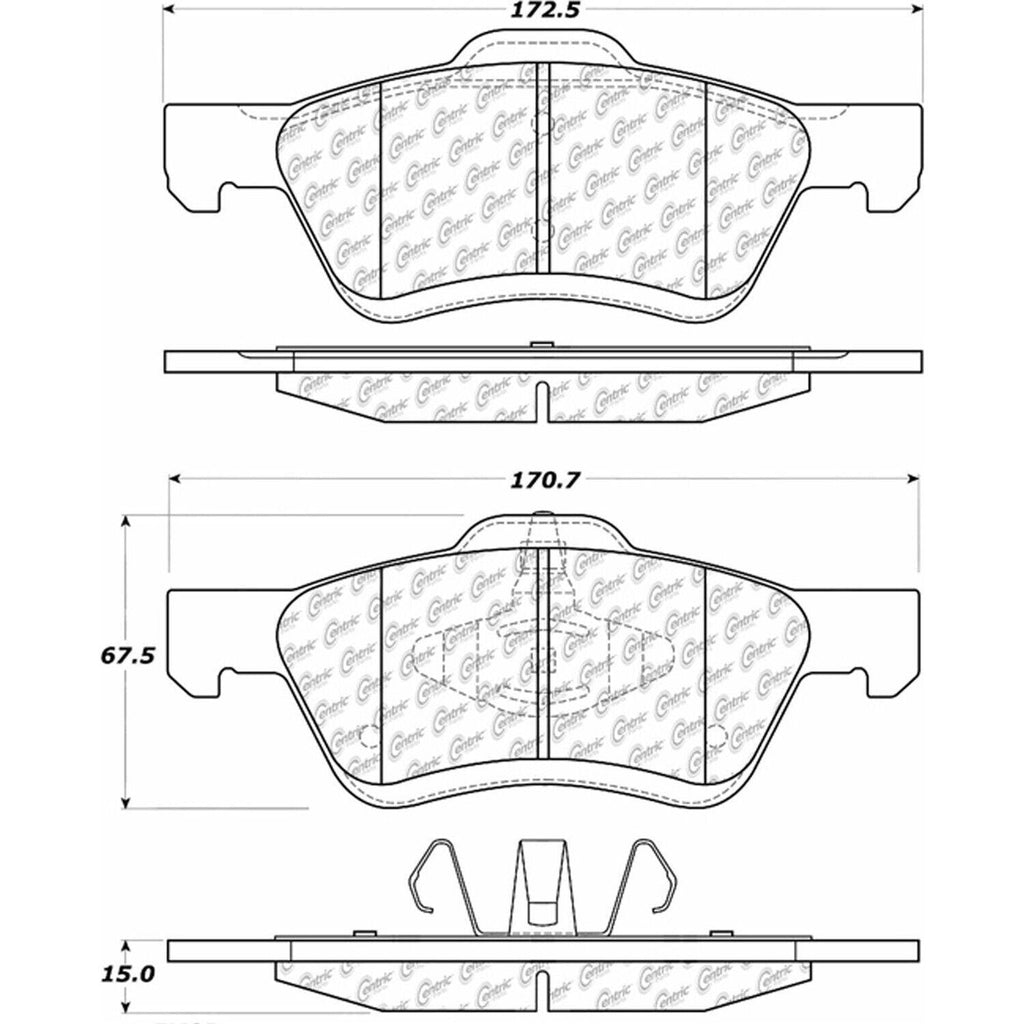 Centric Front Disc Brake Pad for Escape, Mariner, Tribute (105.10470)